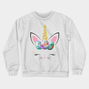 Unicorn Easter T Shirt Girl Easter Bunny bunnicorn Crewneck Sweatshirt